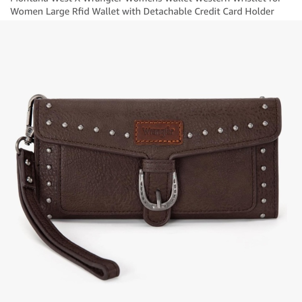Wrangler Brown Wallet with Classic Design and Detachable Card Holder